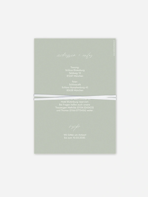 Hochzeitseinladung Green Dream