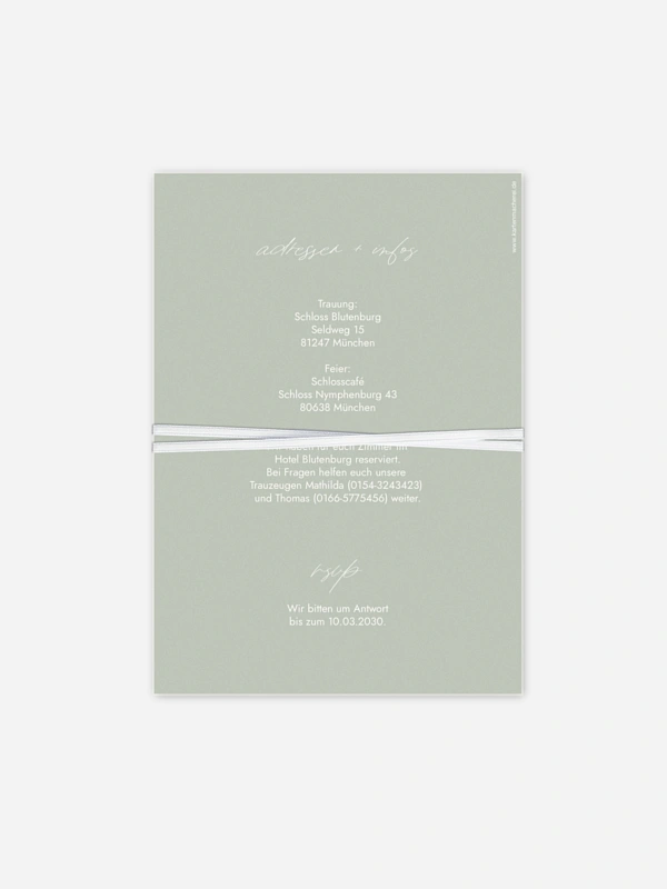 Hochzeitseinladung Green Dream
