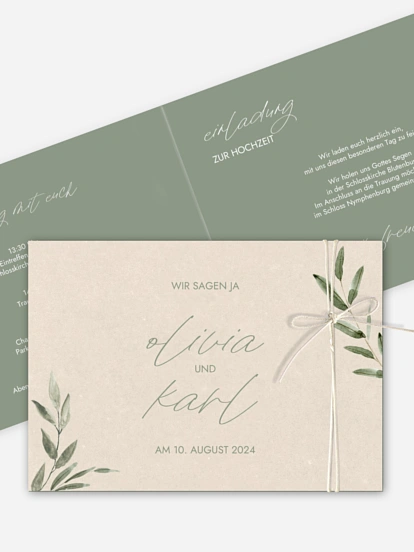 Hochzeitseinladung Green Dream