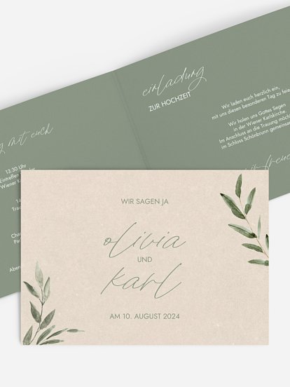 Hochzeitseinladung Green Dream