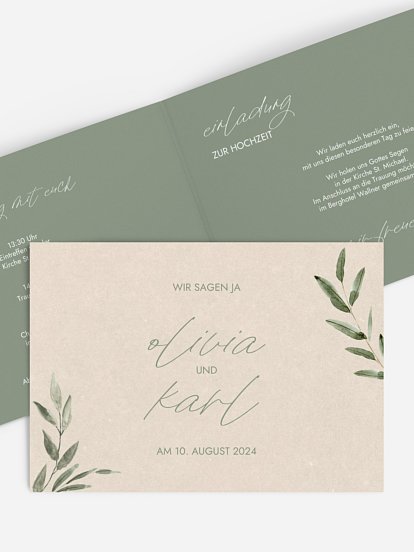 Hochzeitseinladung Green Dream