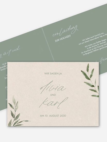 Hochzeitseinladung Green Dream