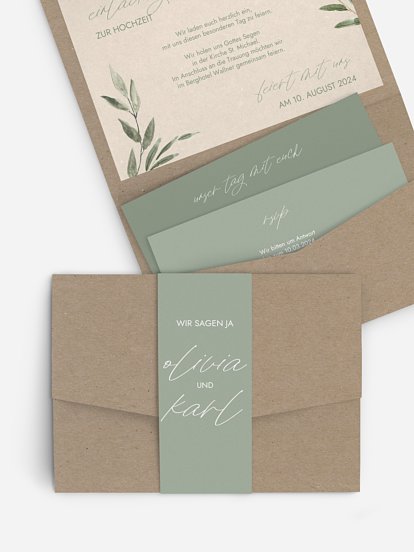 Hochzeitseinladung Green Dream