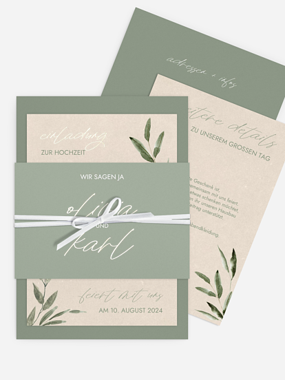 Hochzeitseinladung Green Dream