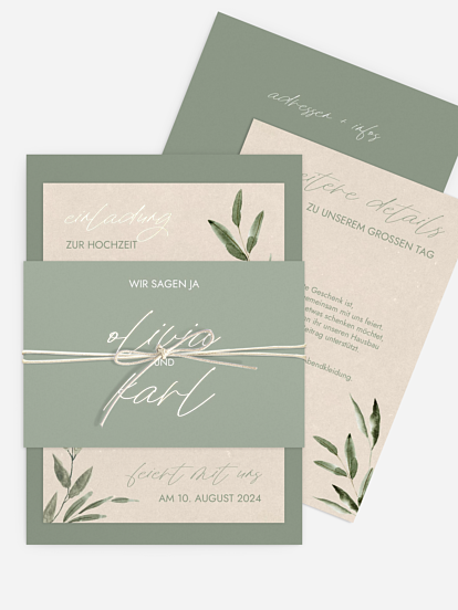 Hochzeitseinladung Green Dream