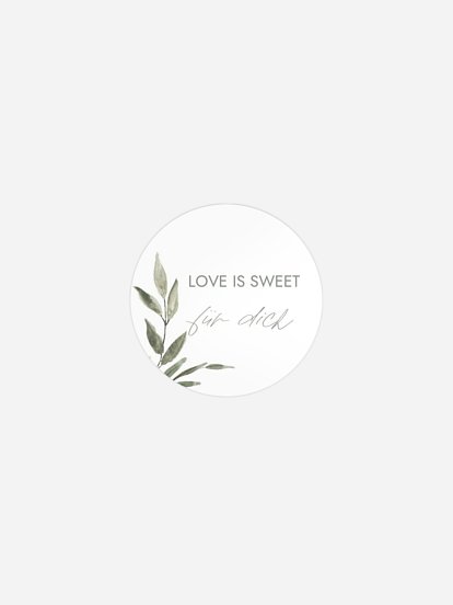Geschenkaufkleber Hochzeit Green Dream