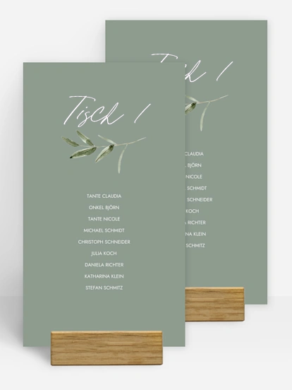 Gruppentischkarte Green Dream