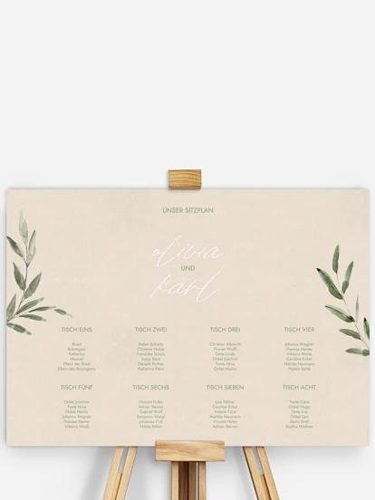 Sitzplan Plakat Green Dream