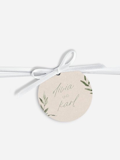 Anhänger mit Band zur Hochzeit Green Dream