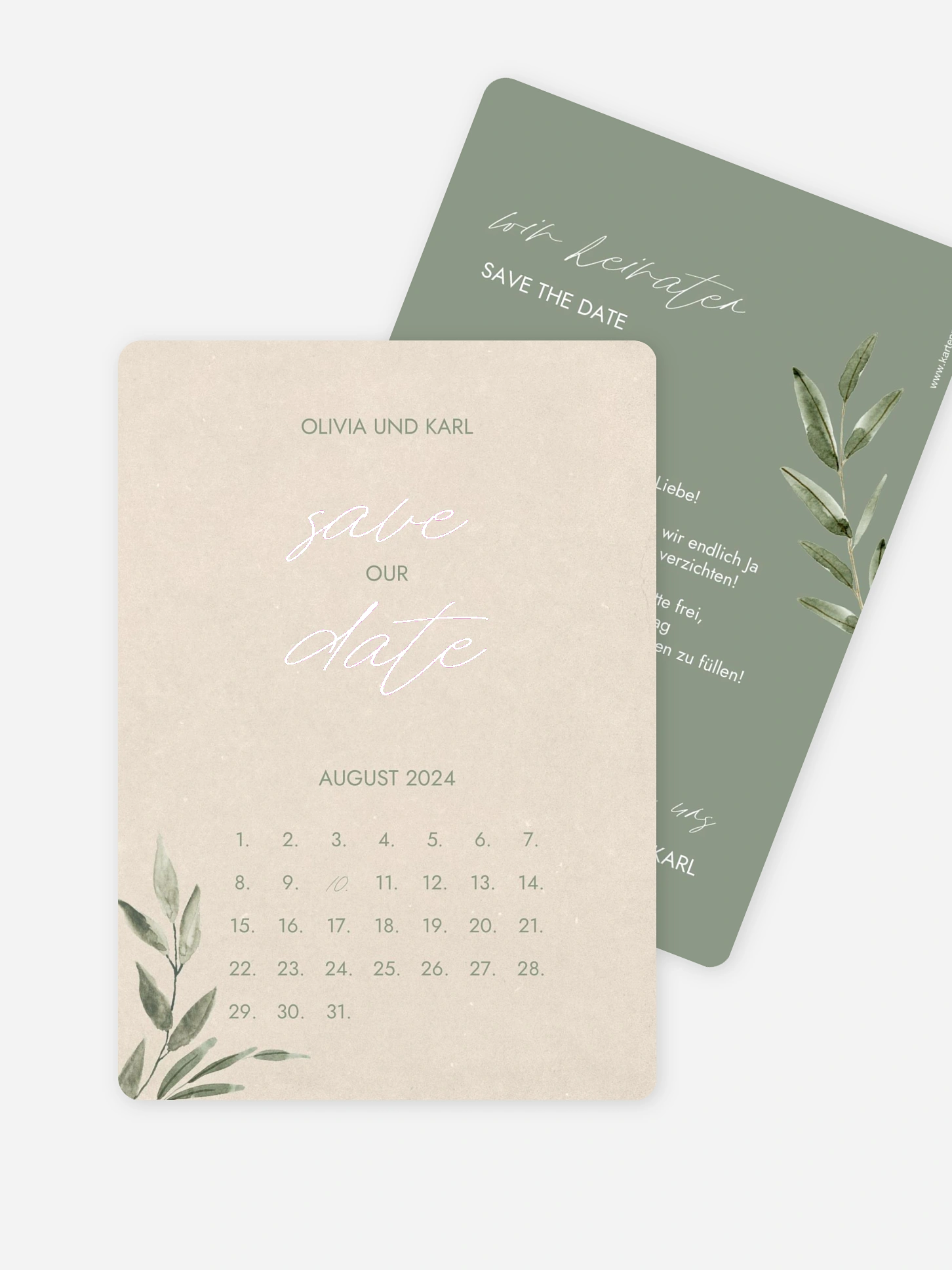 Save-the-Date Karte Green Dream