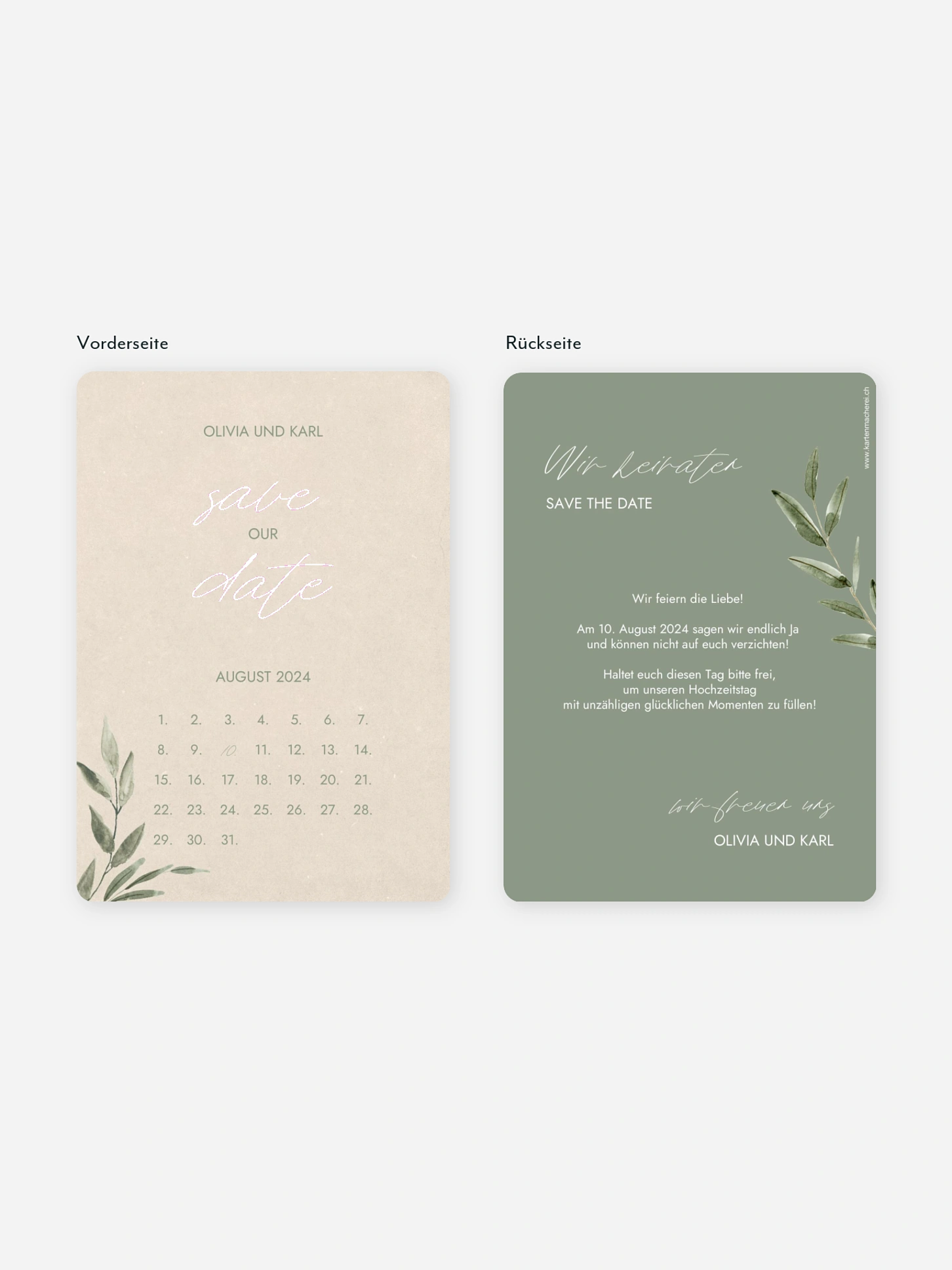 Save-the-Date Karte Green Dream