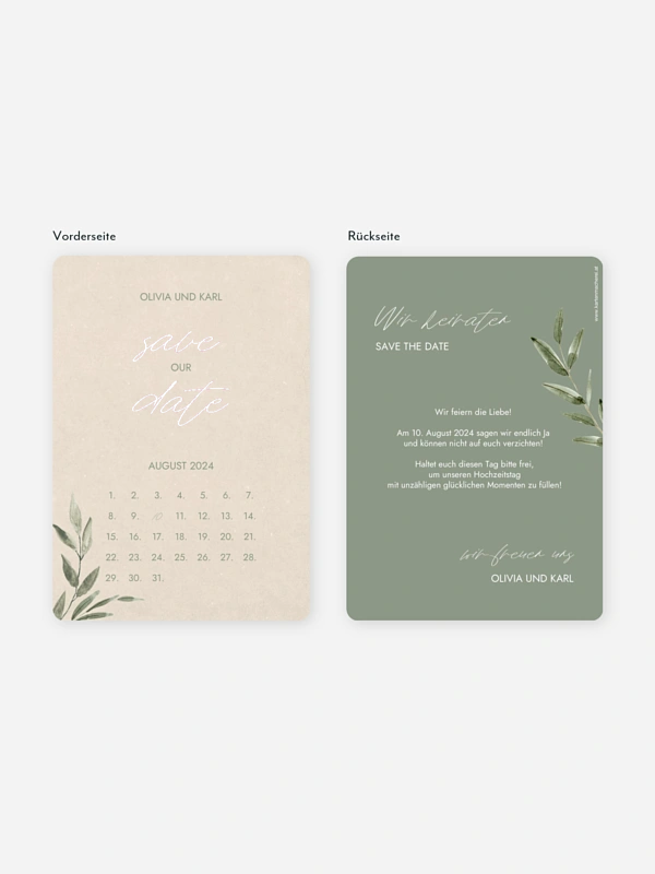 Save-the-Date Karte Green Dream