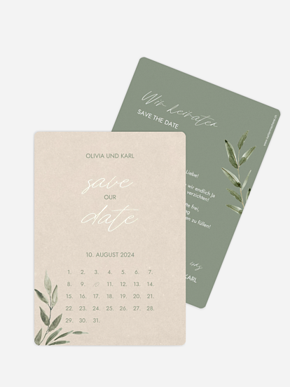 Save-the-Date Karte Green Dream