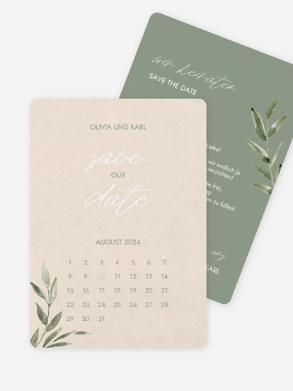 Save-the-Date Karte Green Dream