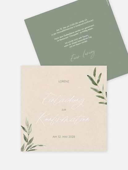 Konfirmationseinladung Green Dream