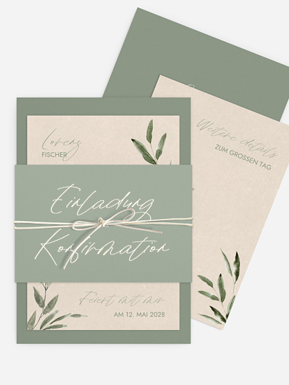 Konfirmationseinladung Green Dream