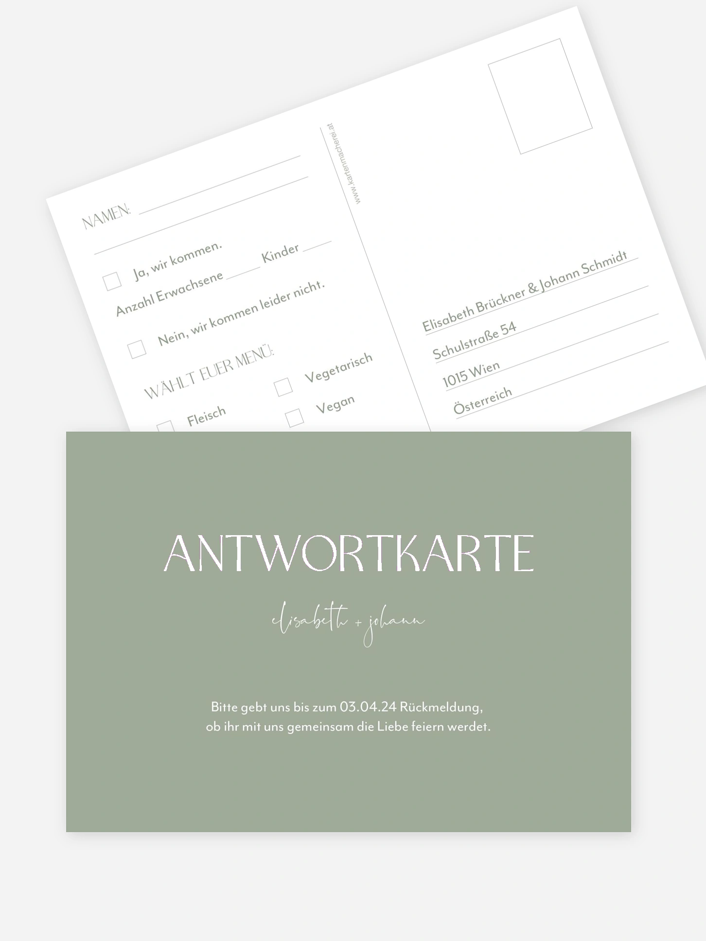 Antwortkarte Hochzeit The Big Day