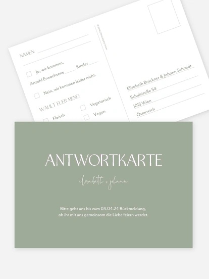 Antwortkarte Hochzeit The Big Day