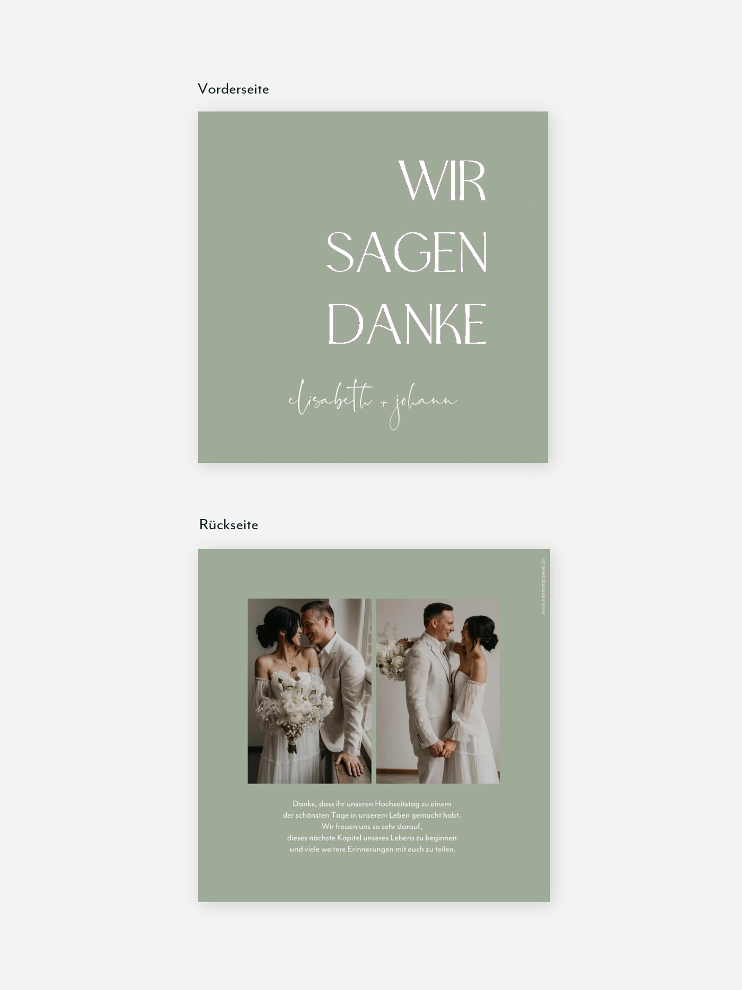 Dankeskarte Hochzeit The Big Day