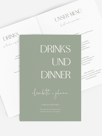 Menükarte Hochzeit The Big Day