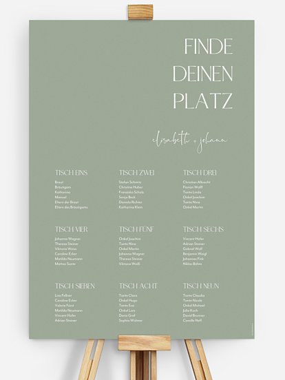 Sitzplan Plakat The Big Day