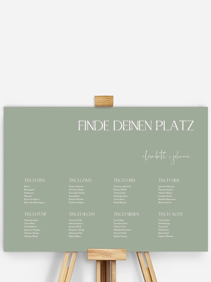 Sitzplan Plakat The Big Day
