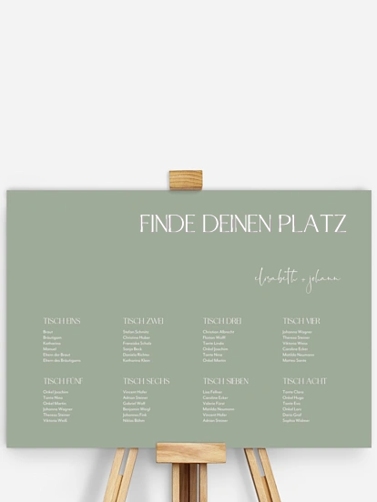 Sitzplan Plakat The Big Day