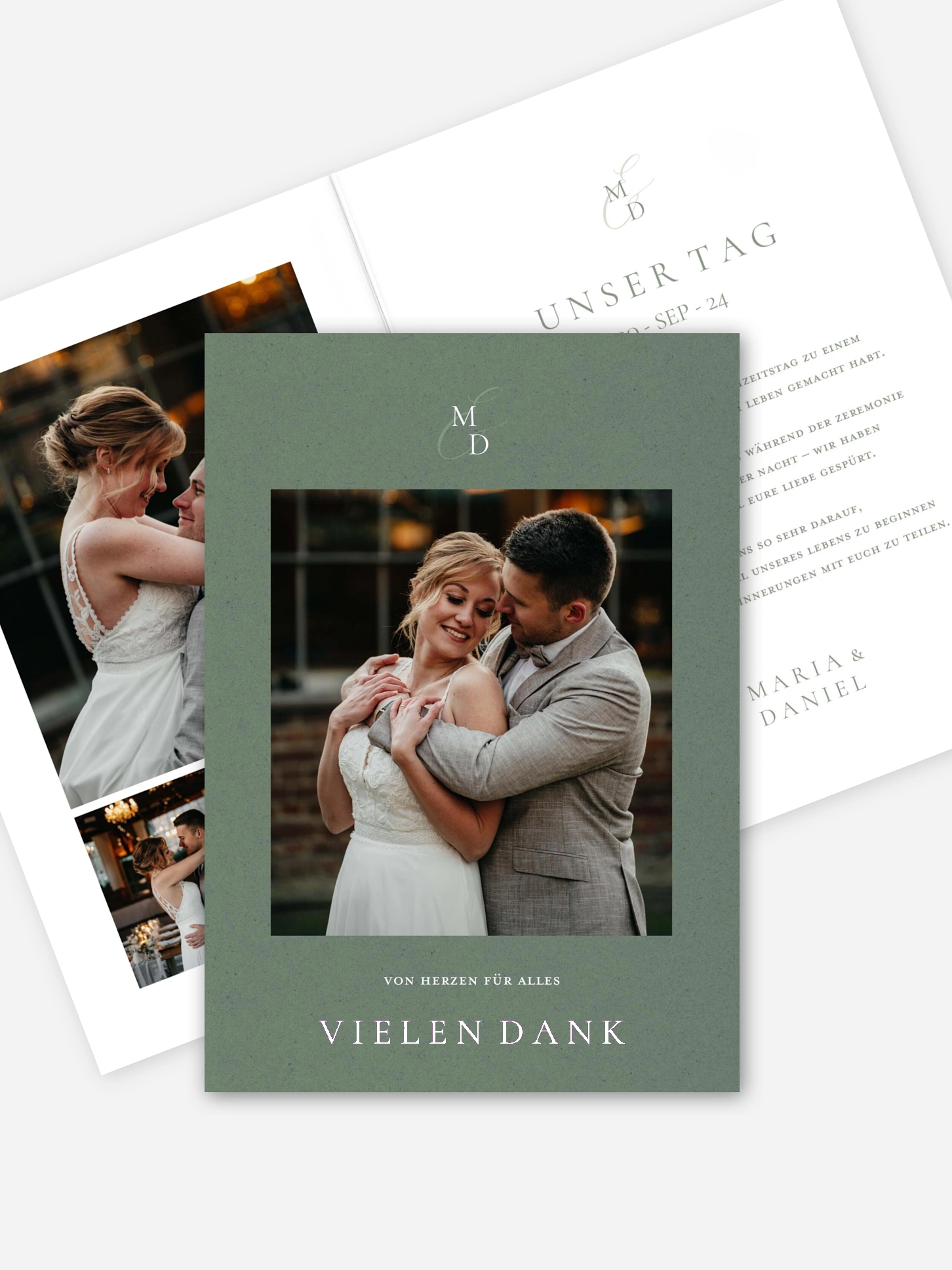 Dankeskarte Hochzeit Elegant Love