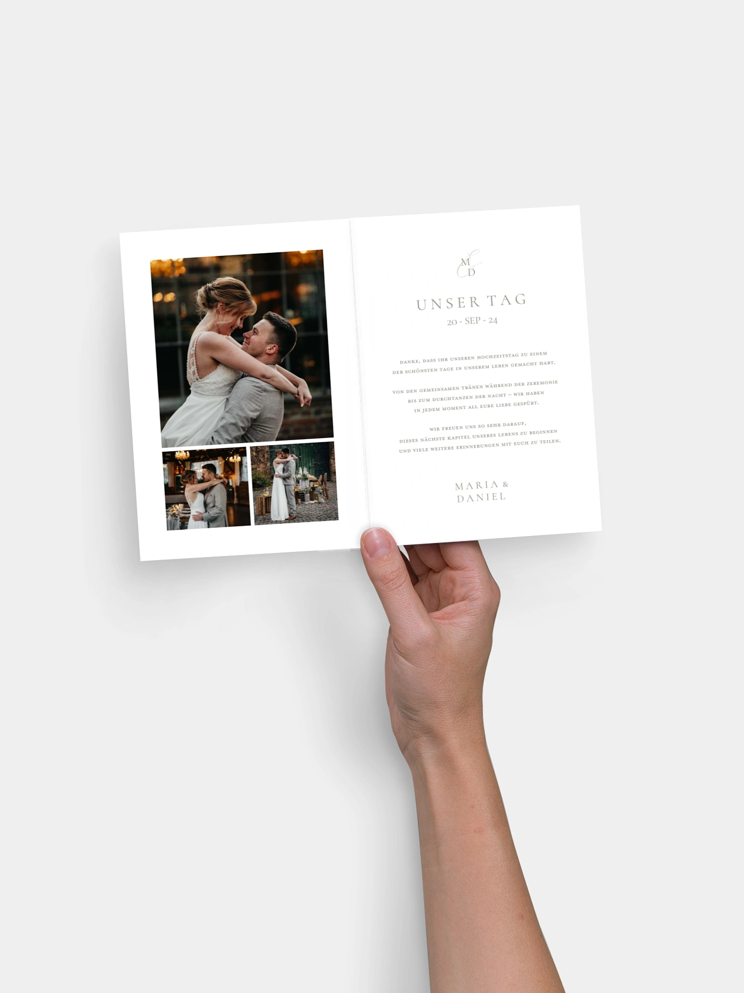 Dankeskarte Hochzeit Elegant Love