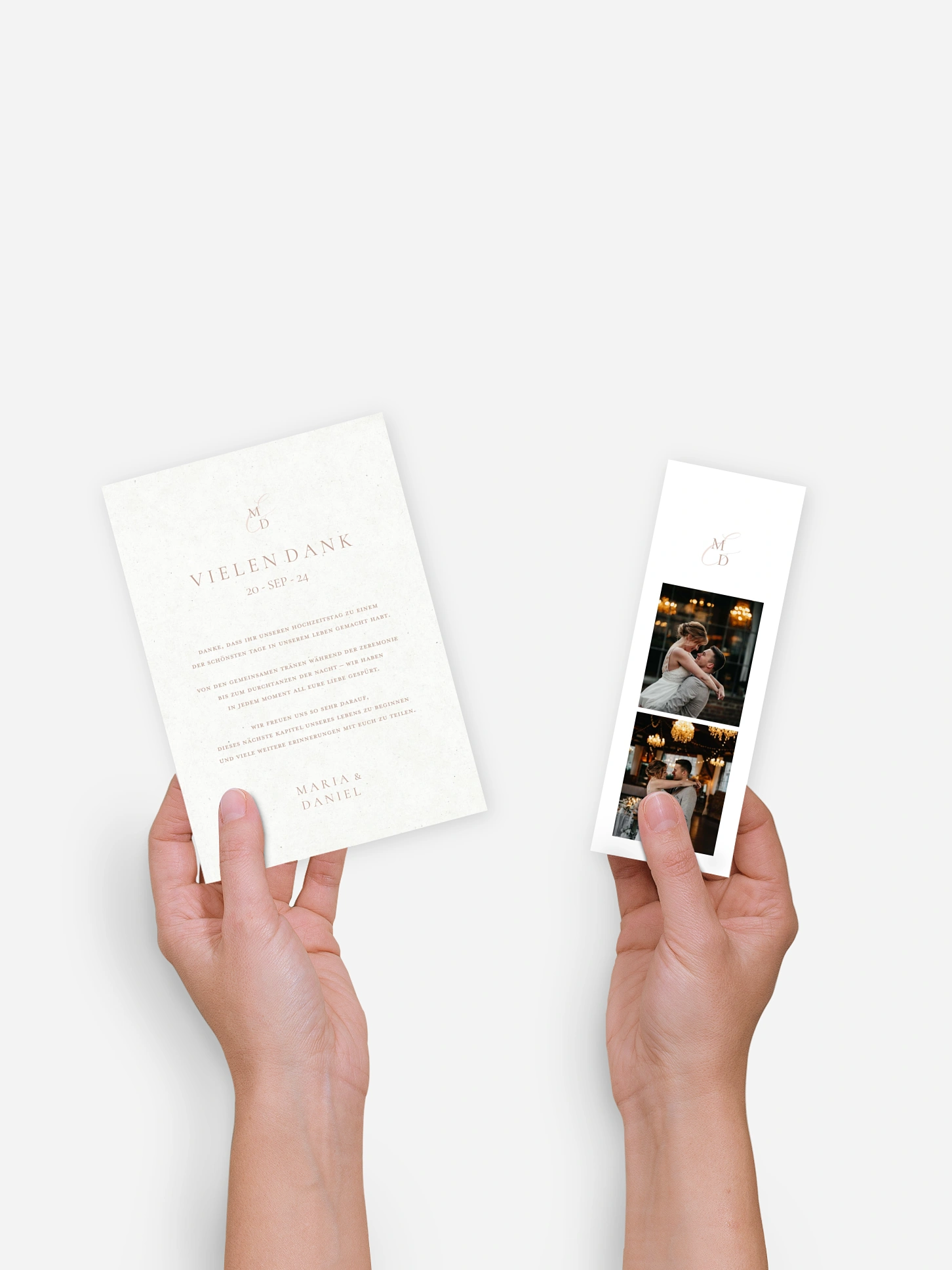 Dankeskarte Hochzeit Elegant Love