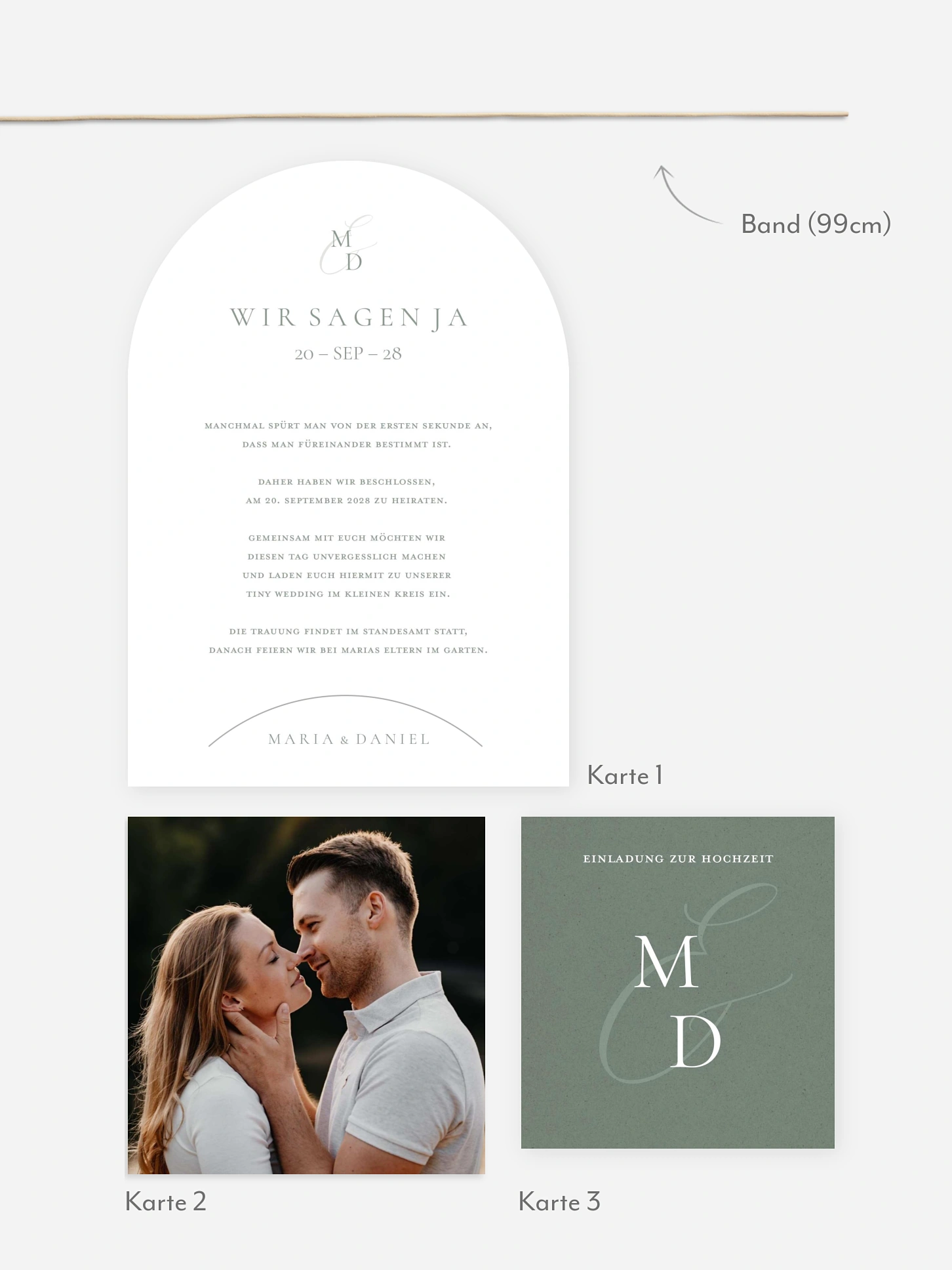 Hochzeitseinladung Elegant Love