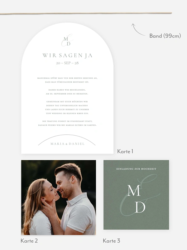 Hochzeitseinladung Elegant Love