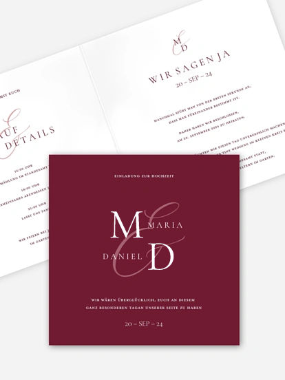 Hochzeitseinladung Elegant Love