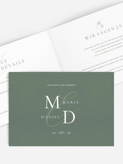 Hochzeitseinladung Elegant Love