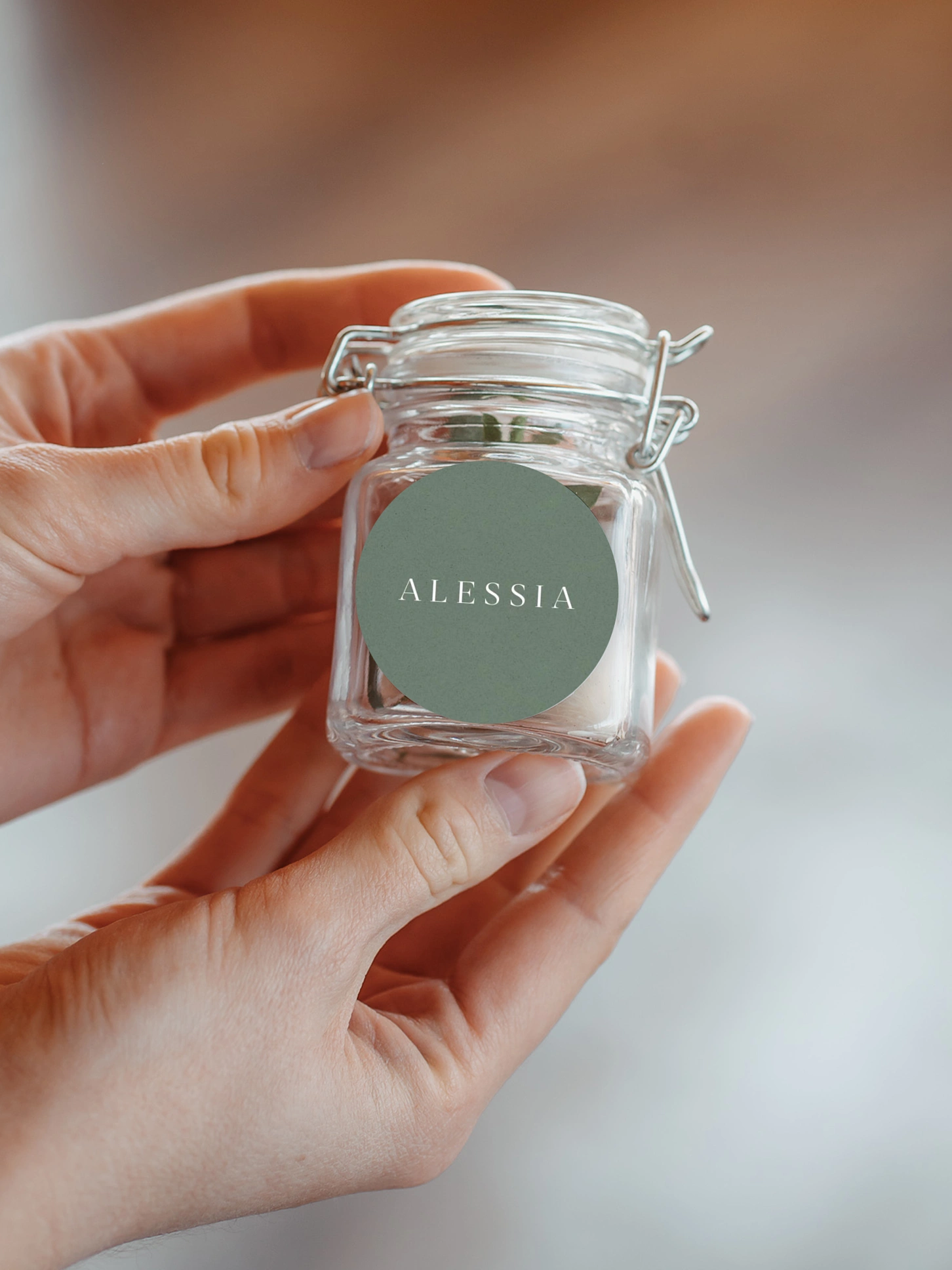 Geschenkaufkleber personalisiert Elegant Love