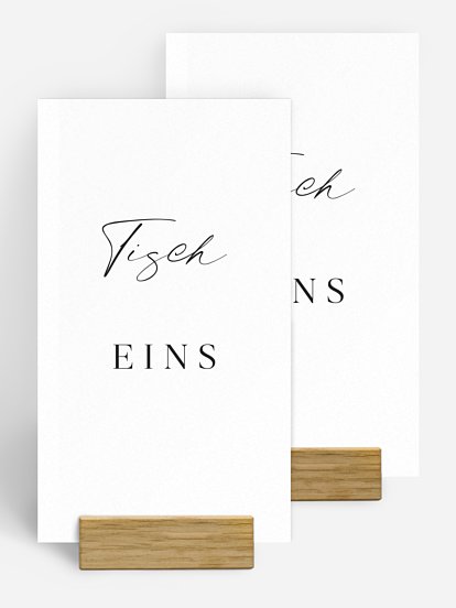 Tischnummer Elegant Love