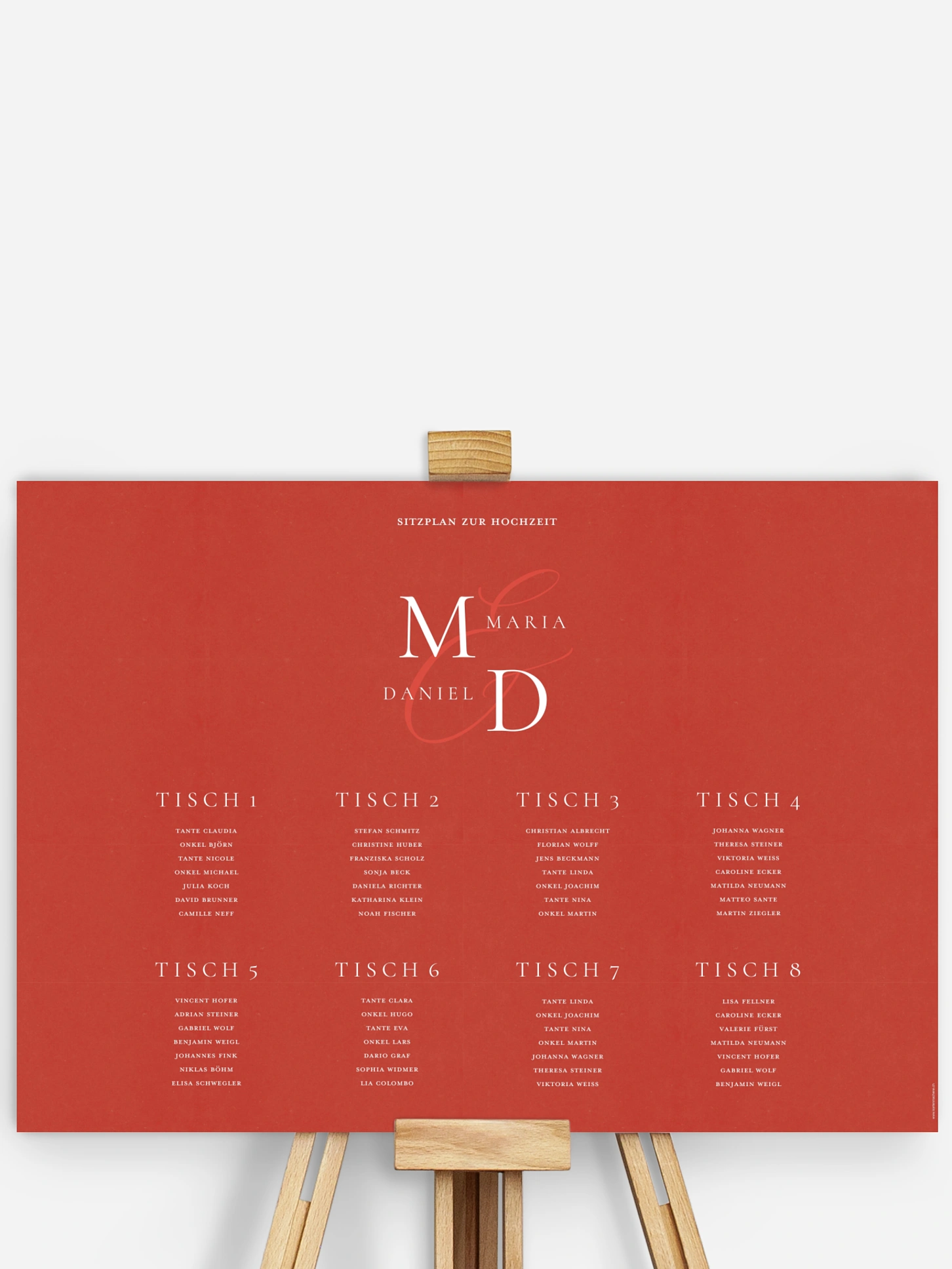 Sitzplan Plakat Elegant Love
