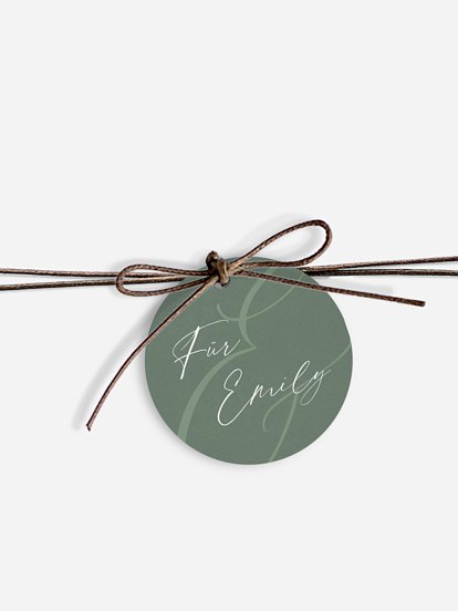 Anhänger mit Band zur Hochzeit personalisiert Elegant Love