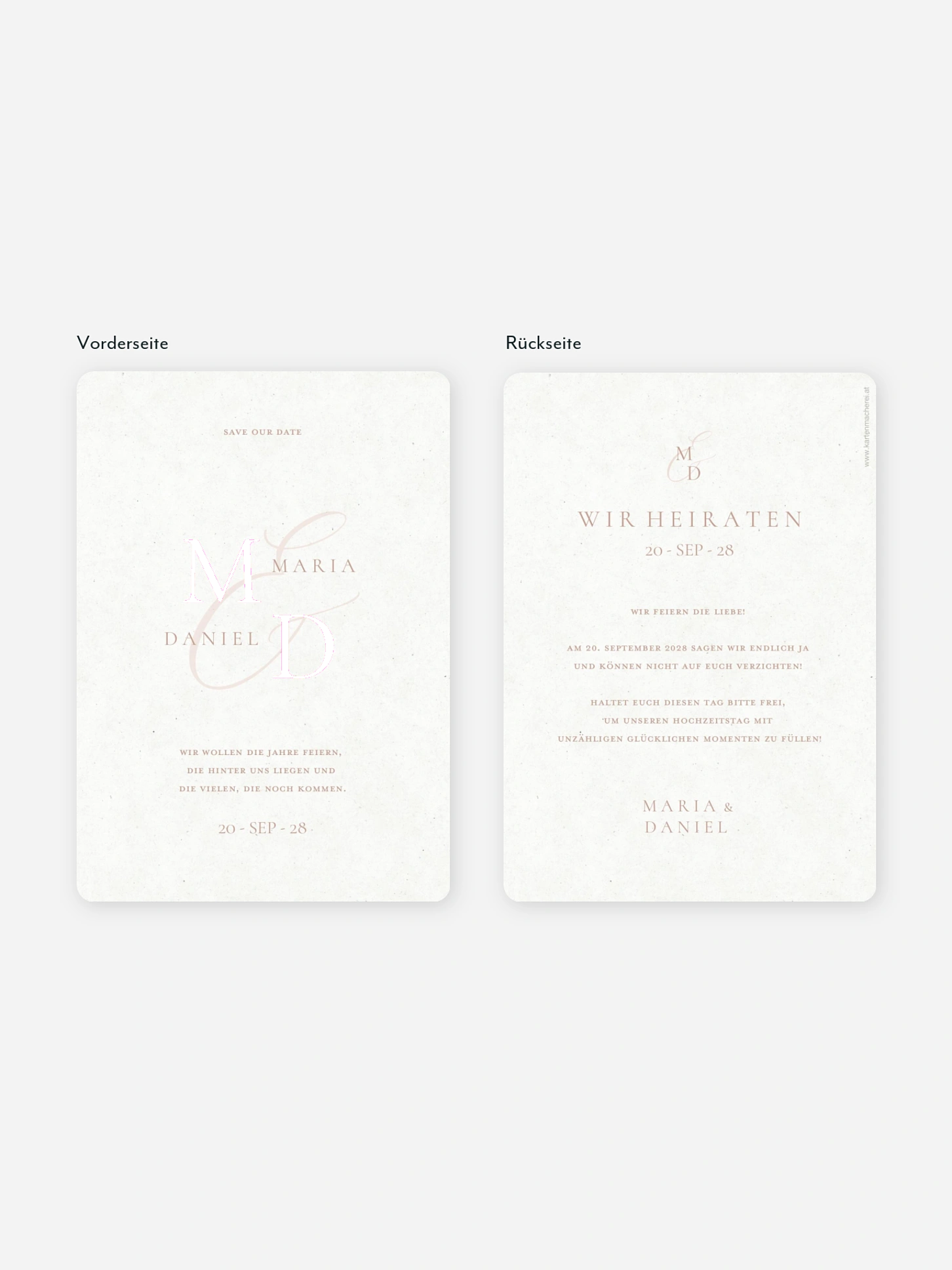 Save-the-Date Karte Elegant Love