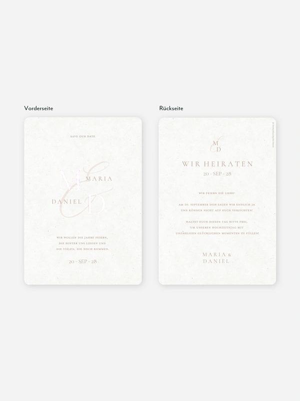 Save-the-Date Karte Elegant Love