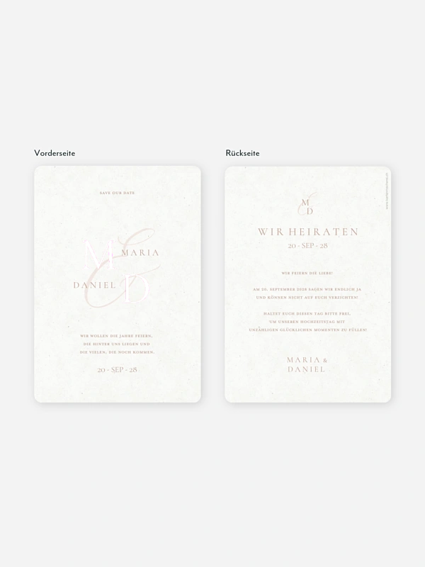 Save-the-Date Karte Elegant Love