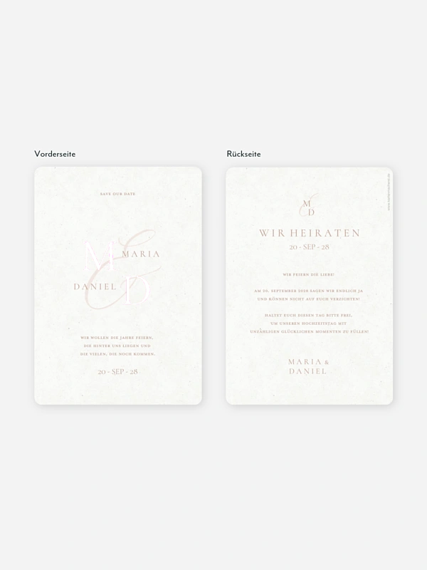 Save-the-Date Karte Elegant Love