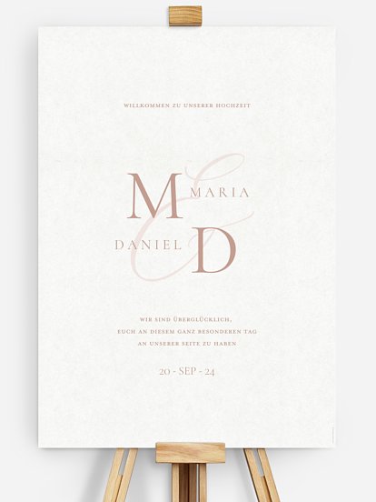 Willkommensschild Elegant Love