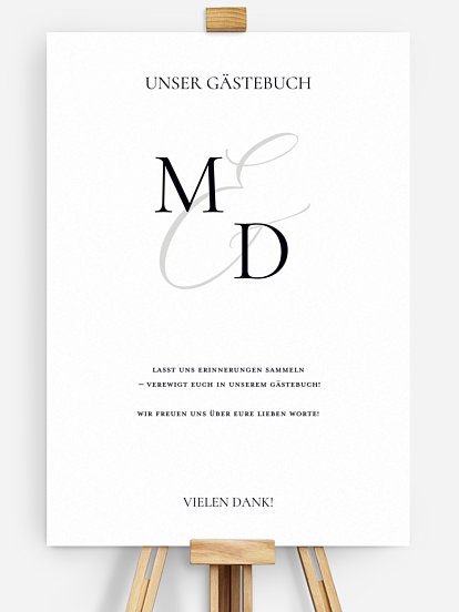 Gästebuch Poster Elegant Love