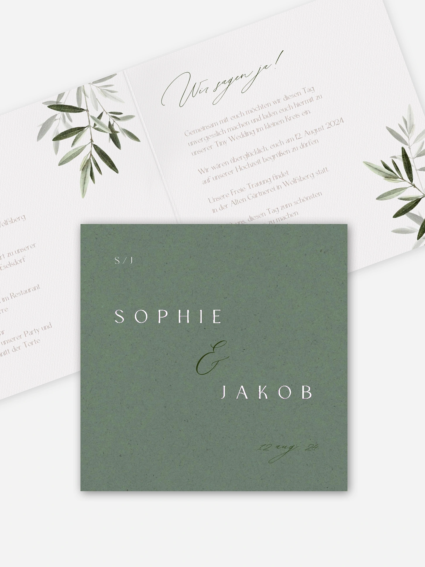 Hochzeitseinladung Tiny Leaves