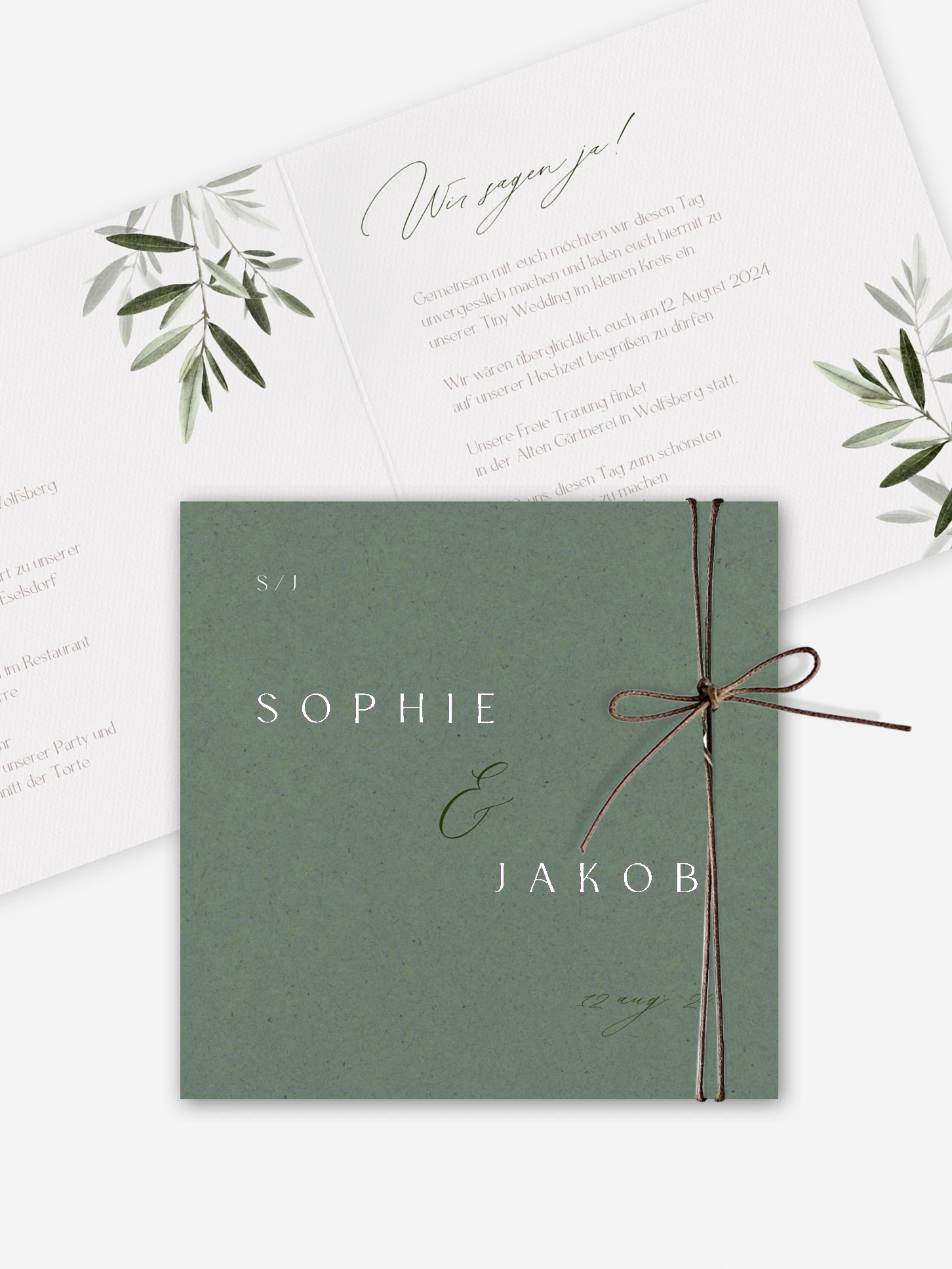 Hochzeitseinladung Tiny Leaves