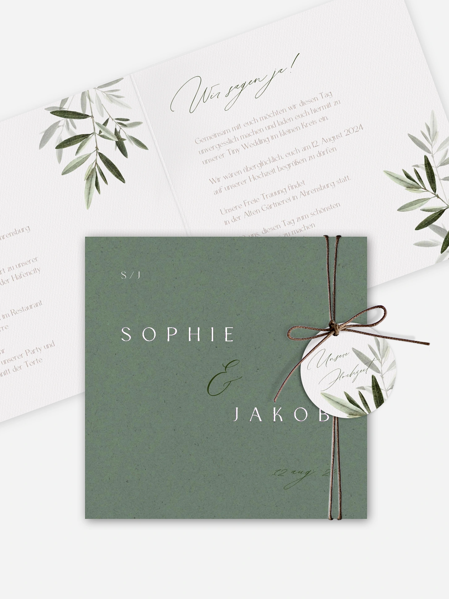 Hochzeitseinladung Tiny Leaves