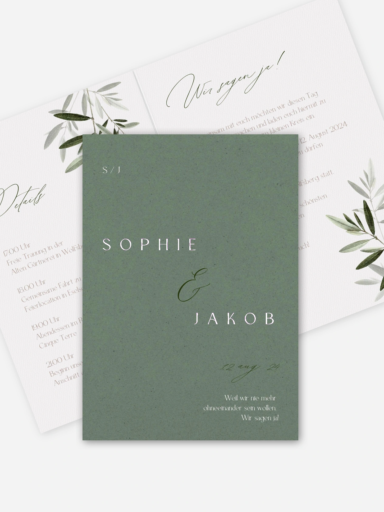 Hochzeitseinladung Tiny Leaves