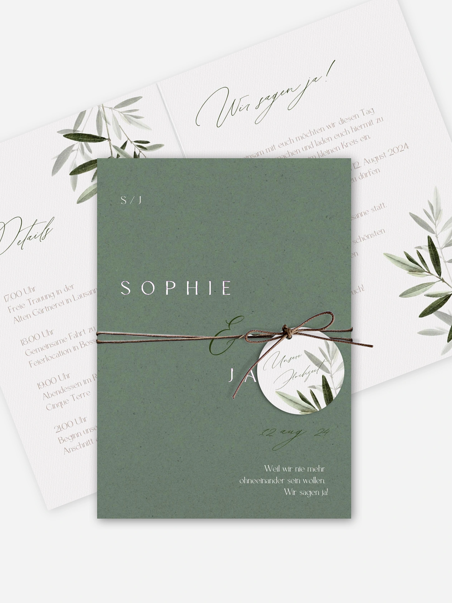 Hochzeitseinladung Tiny Leaves