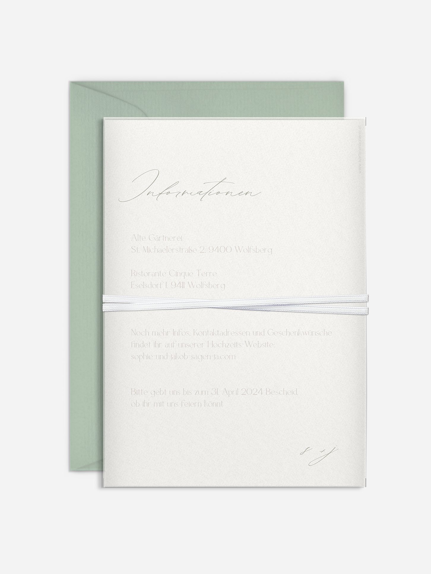 Hochzeitseinladung Tiny Leaves